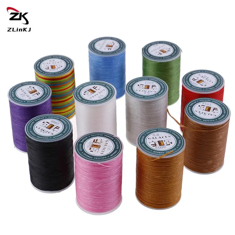 90 Meters Multicolor Sewing Thread Polyester Cord Waxed Thread Leather 0.8mm for DIY Tool Hand Stitching Thread