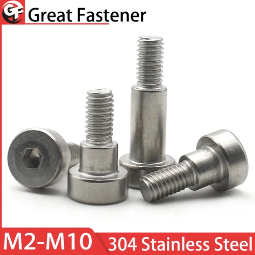 1/ 2/ 5/10/25 Uds 304 Acero inoxidable M2 M2.5 M3 M4 M5 M6 M8 M10 cabeza hueca hexagonal rodamiento de rodillos tornillo de hombro