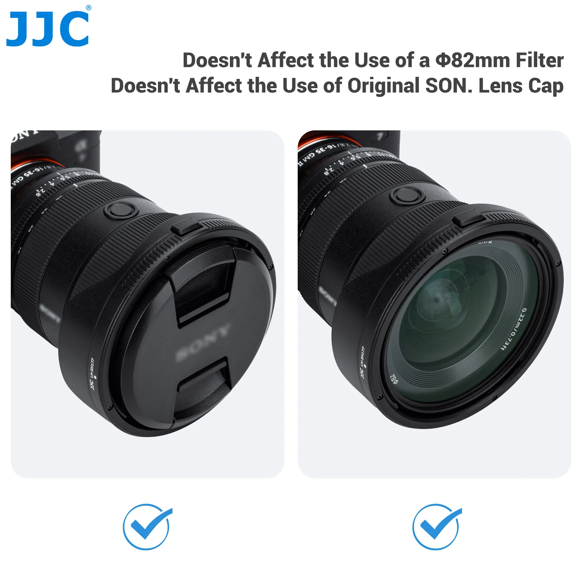 JJC-cubierta de lente para Sony ALC-SH177, protector solar Reversible, reduce el brillo de la llamarada, para FE 16-35mm F 2,8 GM II