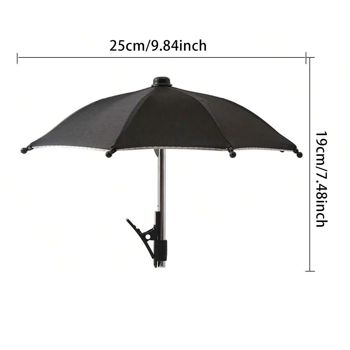 1 Stück Niedlicher Mini-Clip-Regenschirm Handy-Sonnenschutz Fahrrad-Sonnenschutz Deko-Ornament – Detail 9