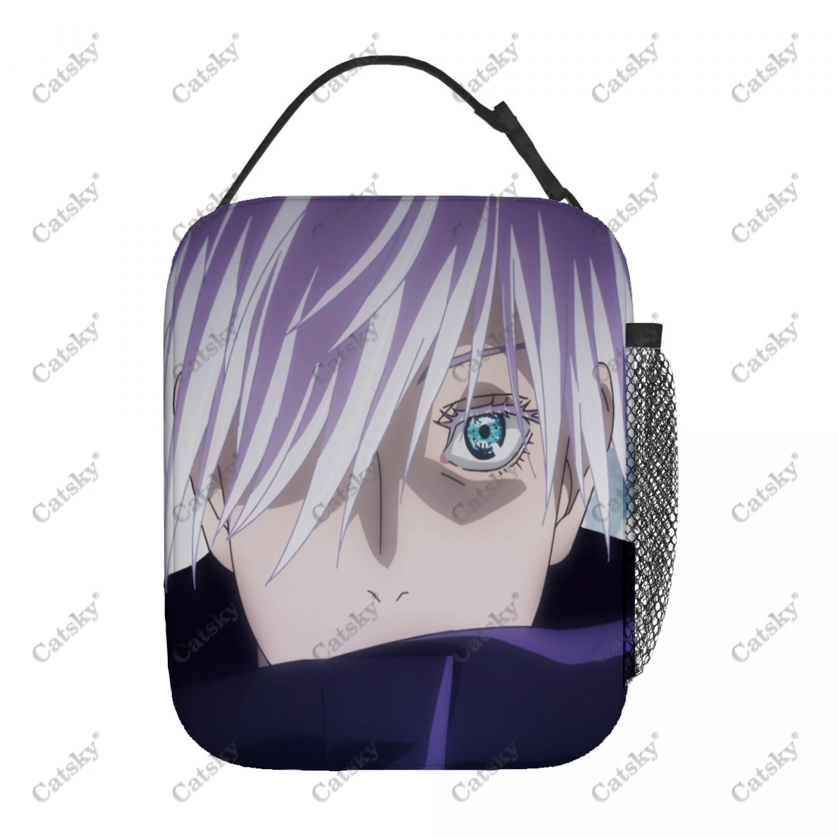 Anime Jujutsu Kaisen  Portable Aluminum Foil Thickened Insulated Insulated Lunch Bag Waterproof Insulated Lunch Tote Bag