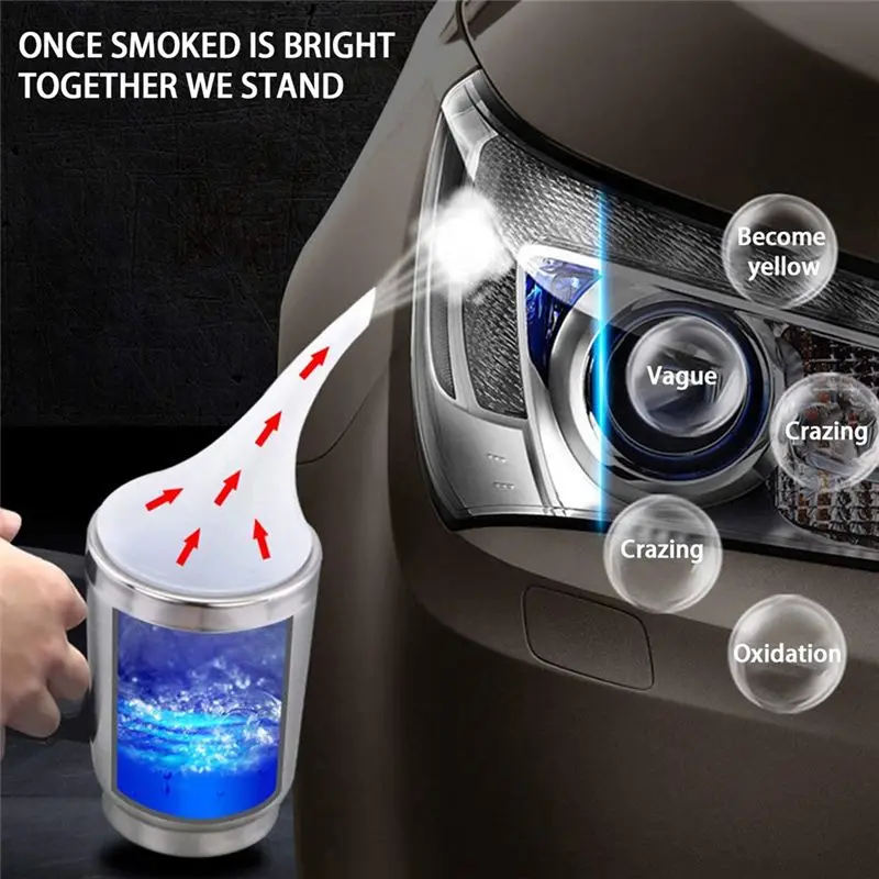 1 Set Car Headlight Refurbished Car Lamp Refurbishment Atomizing Cup Restorer System Polishing Repair Tool Clear-A91R