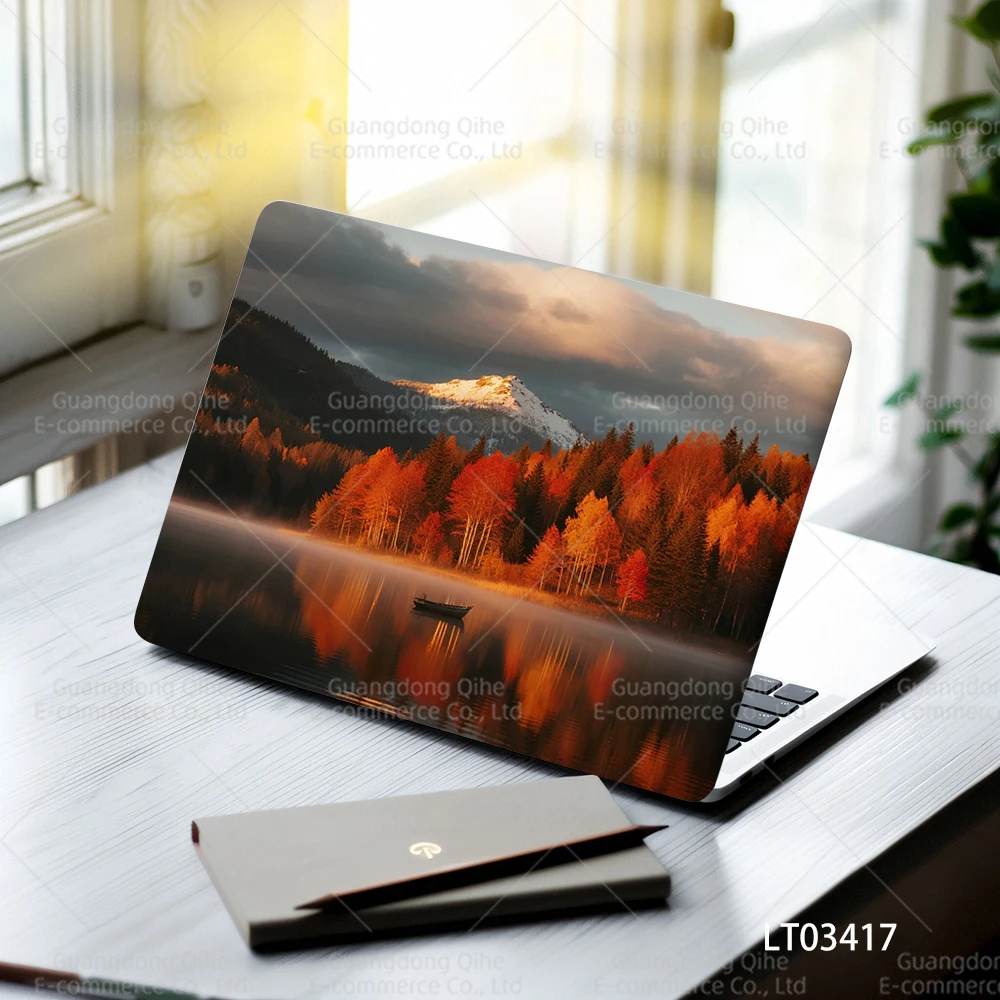 

Fresh Floral & Cartoon Character PVC Laptop Stickers, 2-Pack Hot-Selling Self-Adhesive Notebook Decor