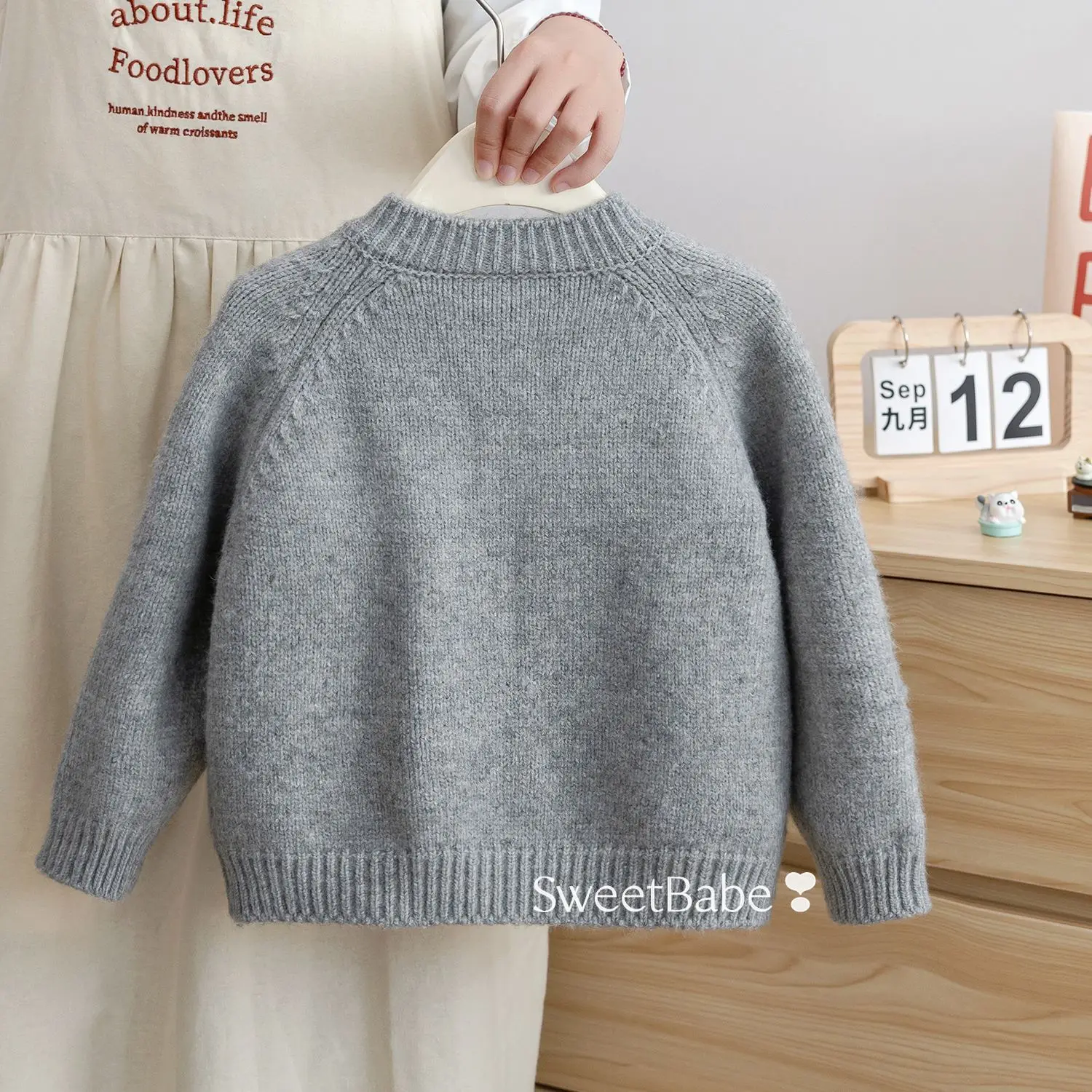 Girls Floral Knit Cardigan – Long Sleeve Button Front Sweater for Toddlers, Cute Spring Autumn Top Baby Girl Winter Clothes