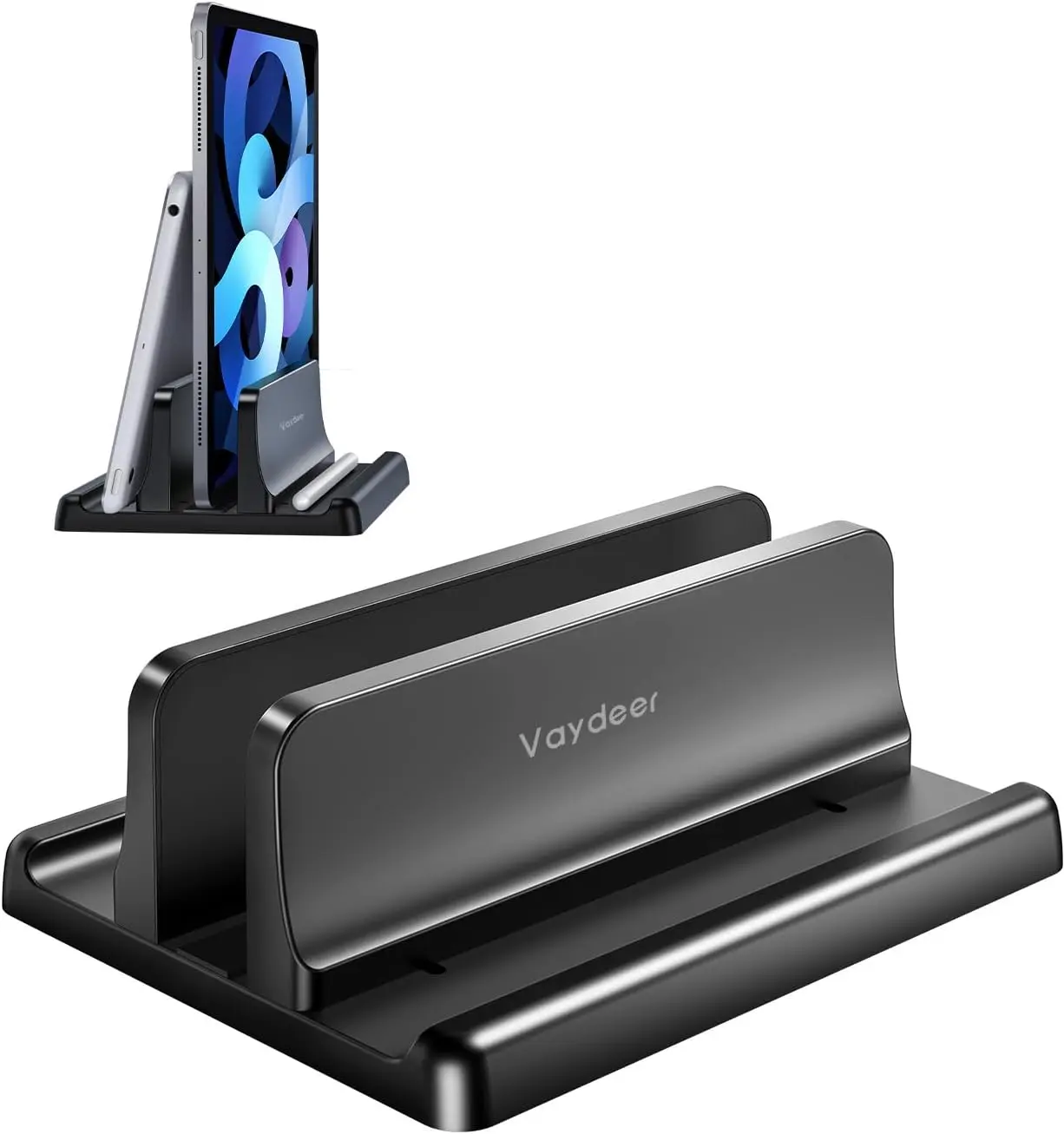 Adjustable Vertical Laptop Stand Holder Organizer for All Laptops up to 17.3 Inches, Space-Saving Desktop Dock