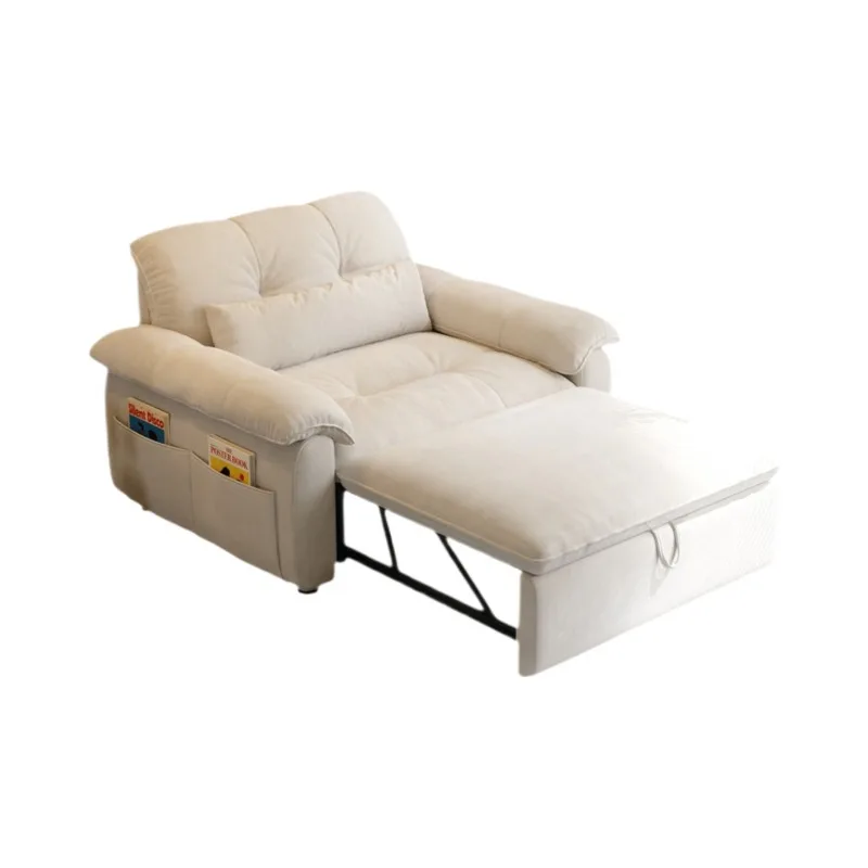Removable and washable small apartment cream wind single small apartment folding retractable bed