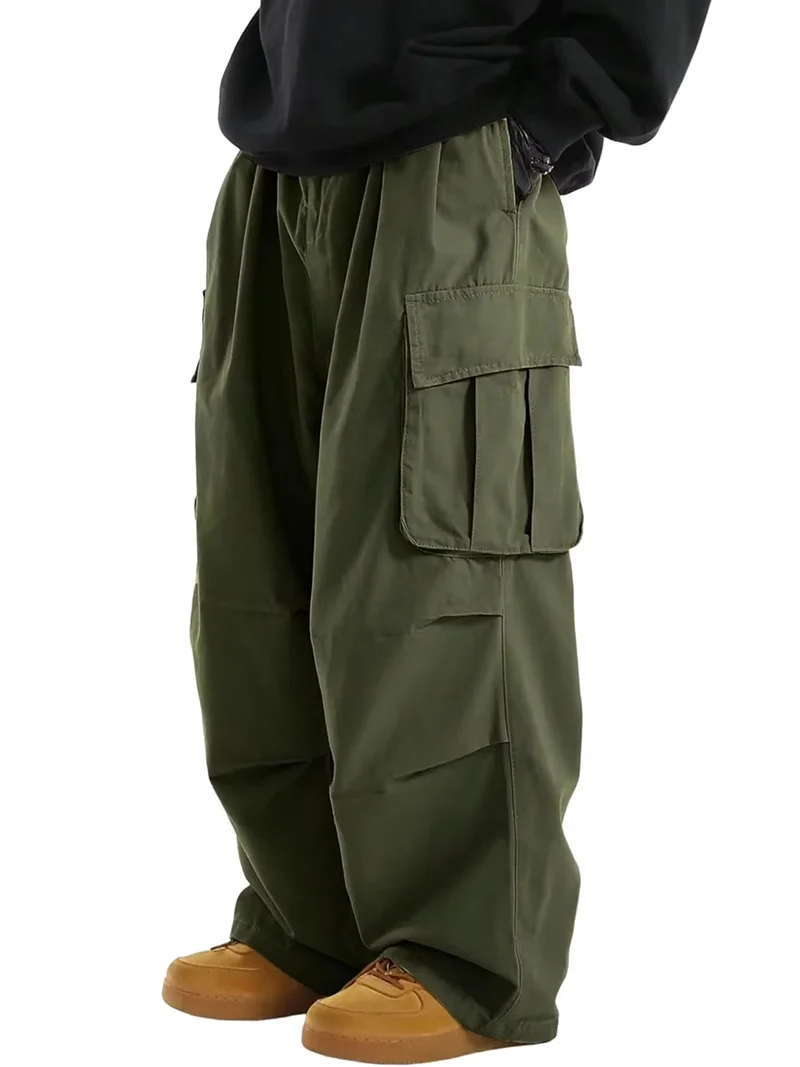 Amerikanischer Hip-Hop-Streetwear-Stil: Trendige Weite Jogginghose für Männer und Frauen, Leichte Cargo-Hose mit Mehreren Taschen, Lässige Hose – Detail 2