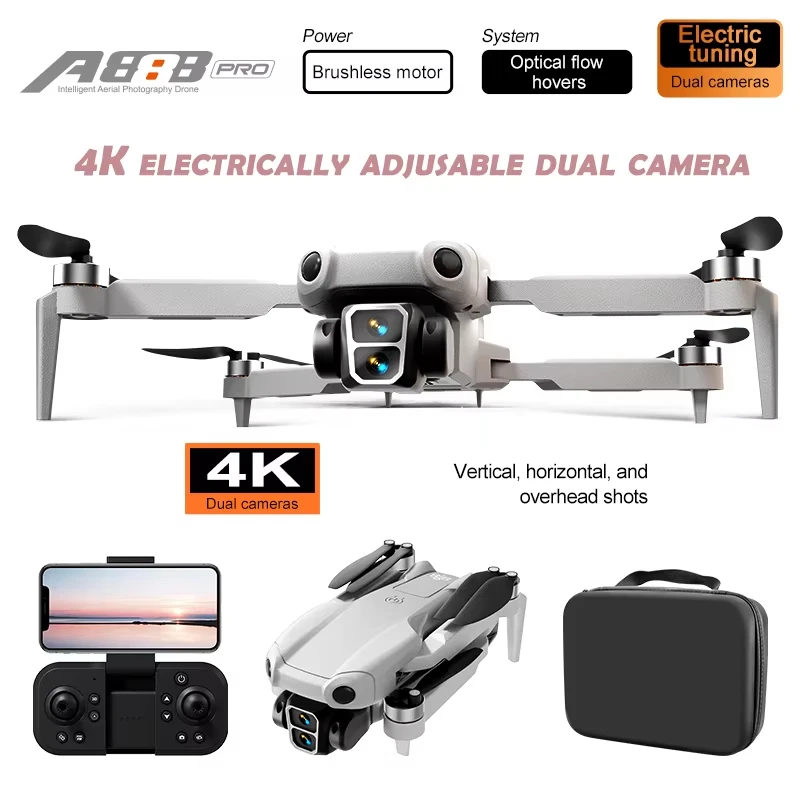 

A888PRO 4K HD Camera Drone Foldable Aerial Photography Brushless Motor WiFi FPV RC Quadcopter Remote Control Toy Kids Gifts