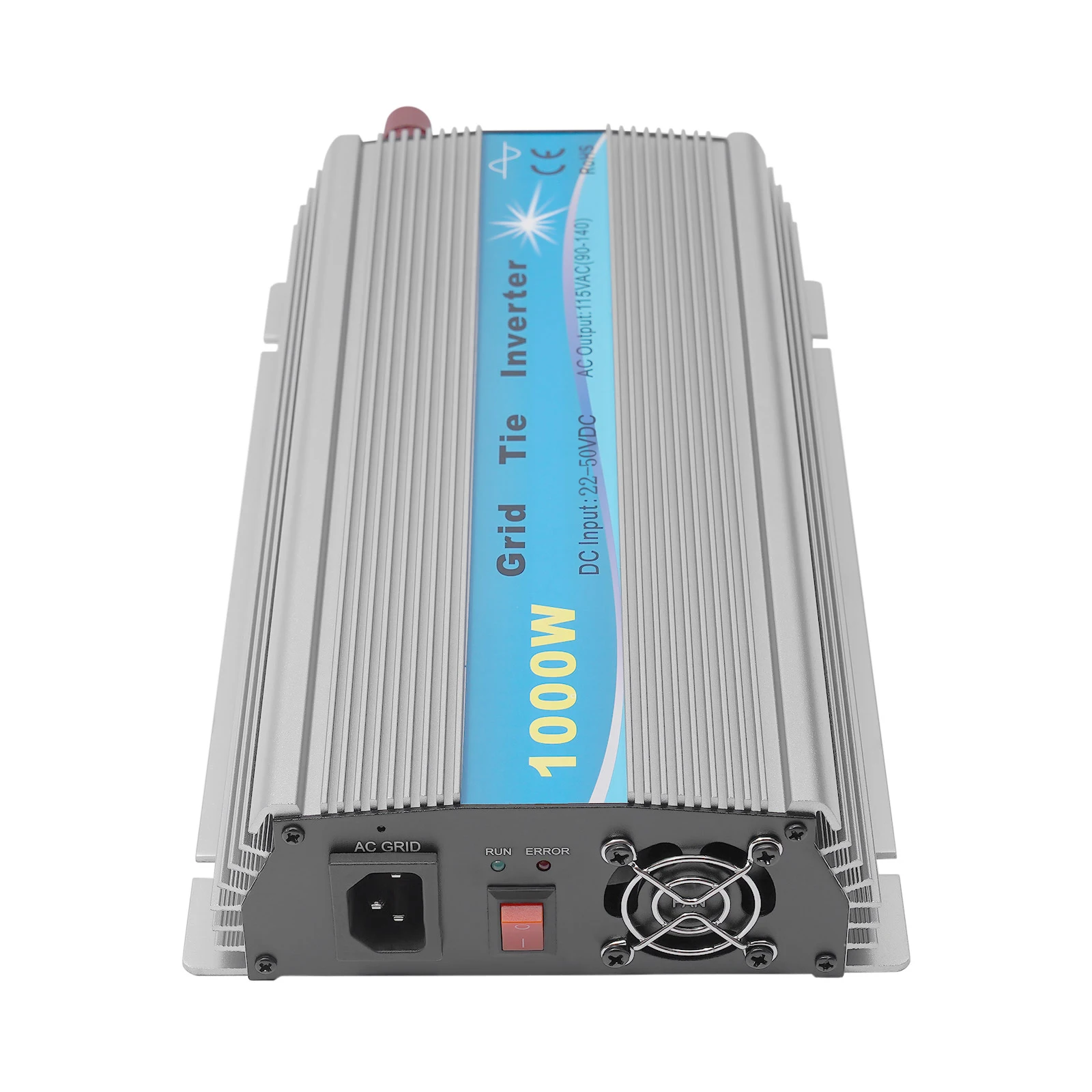 1000W Grid Tie Solar Inverter with Adjustable Discharge Power, MPPT 26-38V DC22-50V Input Pure Sine Wave AC90-140V 110V US for 36V PV Panels view 5