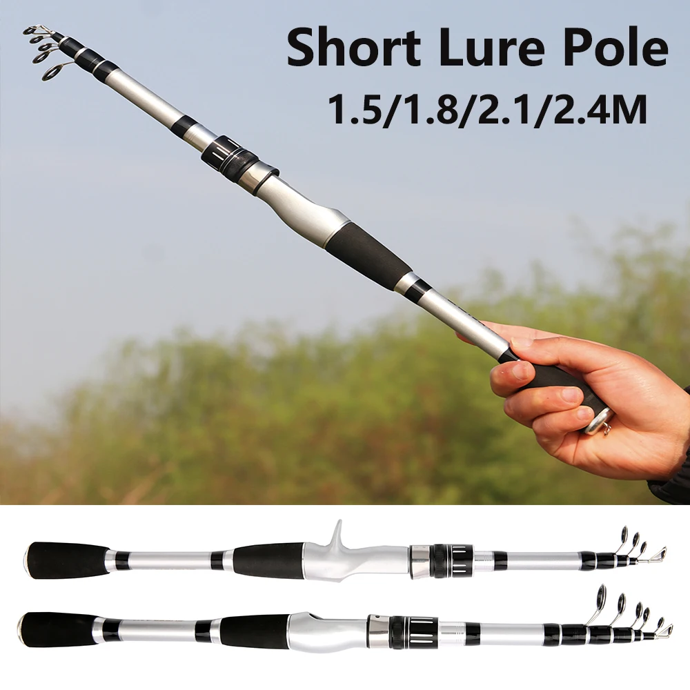 GHOTDA Portable Telescopic Baitcasting Fishing Rod 5/6/7/7 Sections 1.5-2.4m Bait Weight 5-20g Ultralight Fast Actions Lure Pole