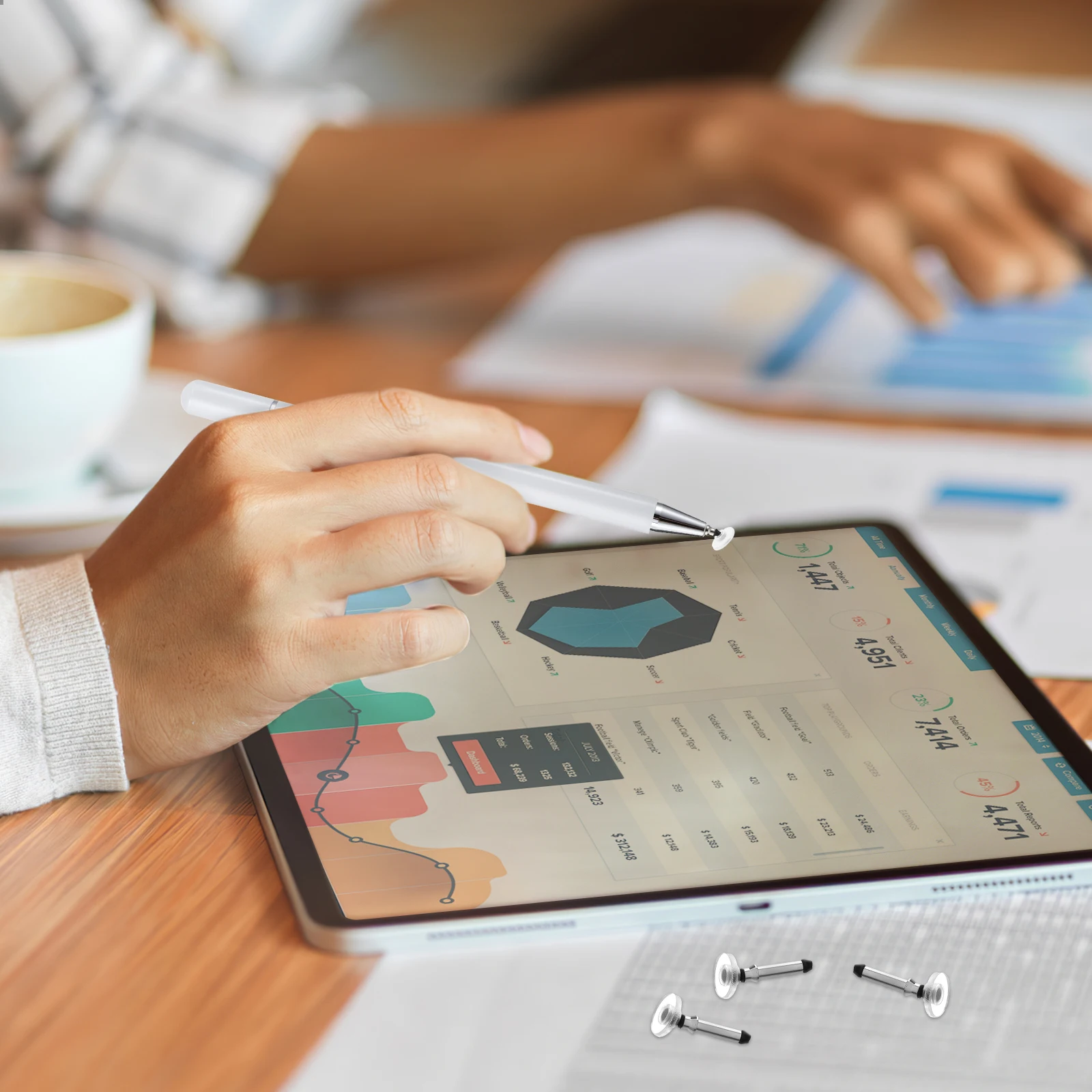 Pena Layar Sentuh Pena Stylus Tablet Anak Layar Sentuh untuk Layar Runcing Logam