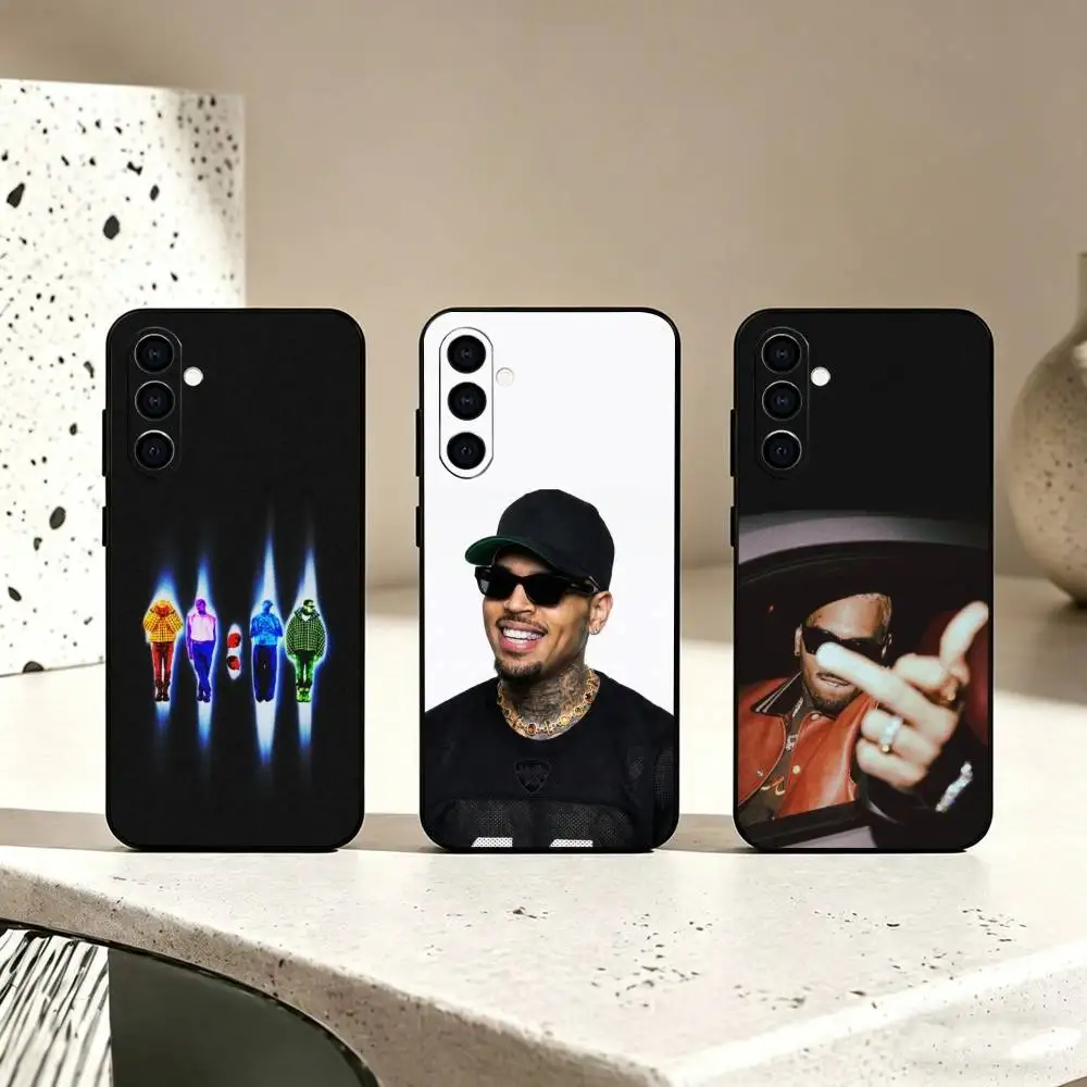 S-Singer C-Chris B-Brown 11 Phone Case Black Silicone Soft For Samsung Galaxy A73,A72,A71,A70,A53,A52,A51