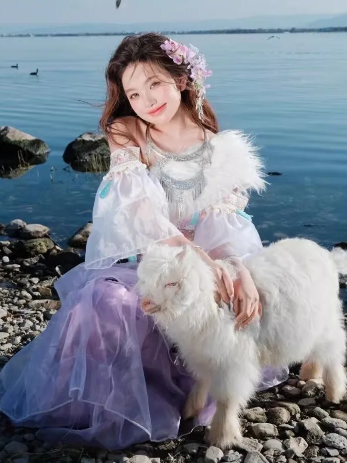 

Yung Pavilion Ethnic Minori Girl's Photoaphy Costume Studio New Sle Miao Eth Foreign Aosphere Photo oot Clo...