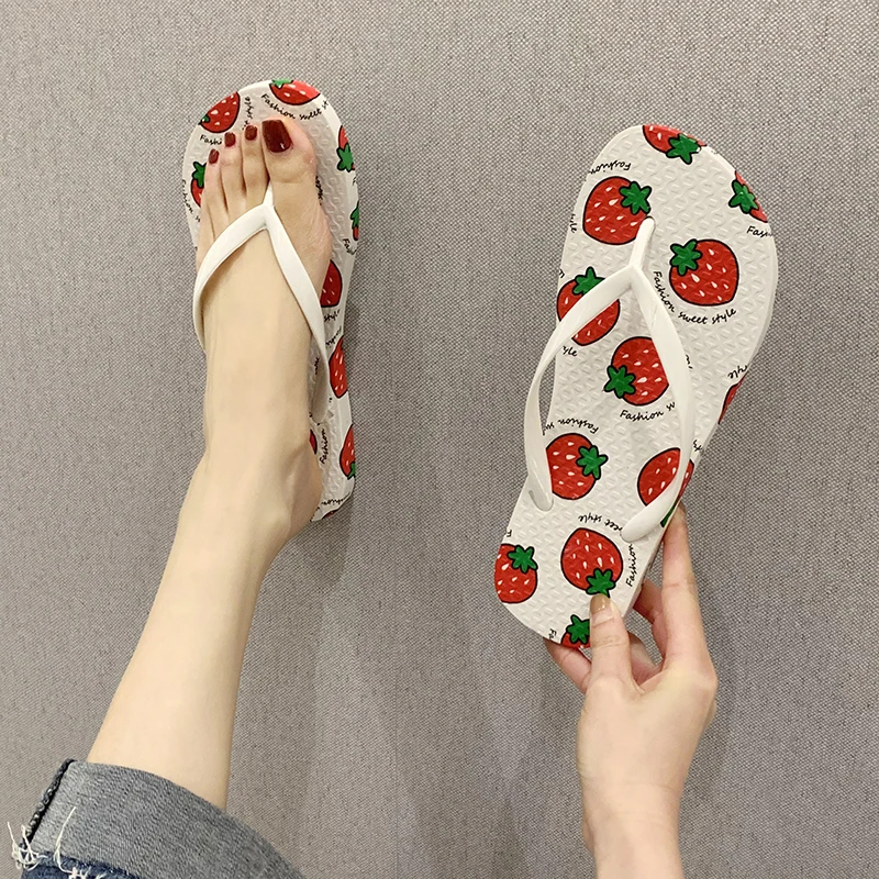 

Flip-flops women's 2024 new cool slippers summer wear flat casual seaside beach sandals high sense 5022