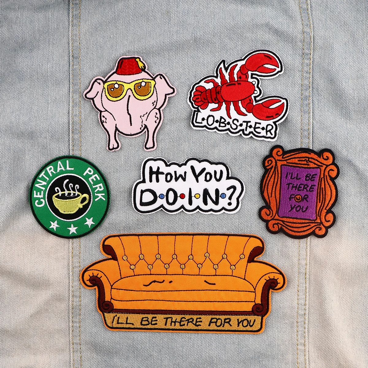 Patch bordir komedi lucu untuk pakaian tambalan termoperekat besi pada patch DIY jaket jahit stiker untuk teman