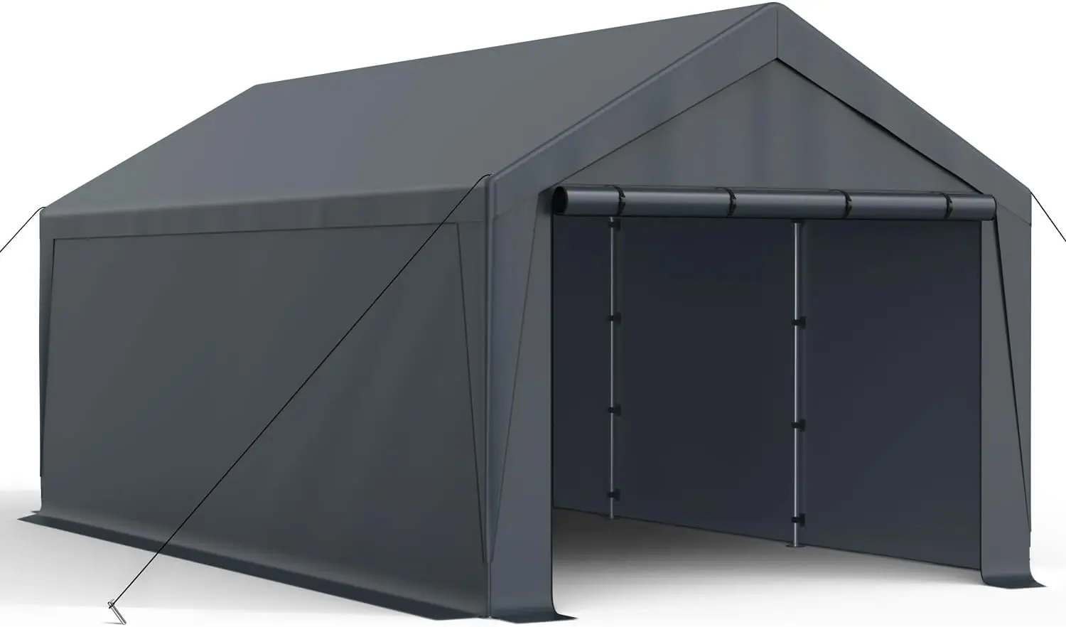 

12x20FT Heavy Duty Carport, Portable Garage with Removable Sidewalls and Doors for Car, Truck, SUV, UV Resistant Waterproof