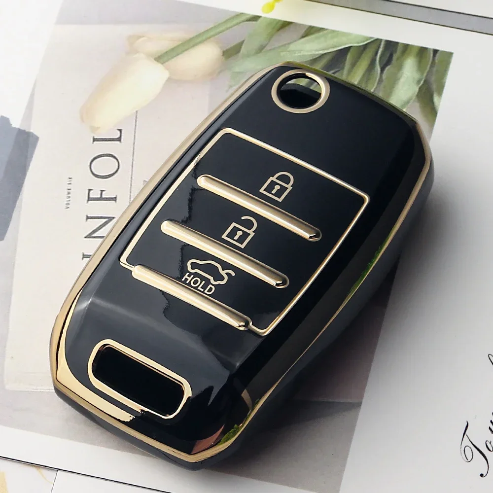 KEYYOU 1 STKS Nieuwe TPU Autosleutel Case voor KIA RIO 3 K2 K3 K4 K5 Sportege Picanto Optima Soul Ceed Sorento Forte Stinger Cerato