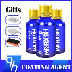 3PCS 9H Car Liquid Ceramic Coat Super Hydrophobic Glass Coating Set Polysiloxane and Nano materials Ceramics For Cars