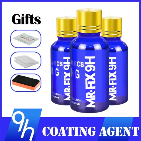 3PCS 9H Car Liquid Ceramic Coat Super Hydrophobic Glass Coating Set Polysiloxane and Nano materials Ceramics For Cars 6 best sales vinyl repair kit - №2