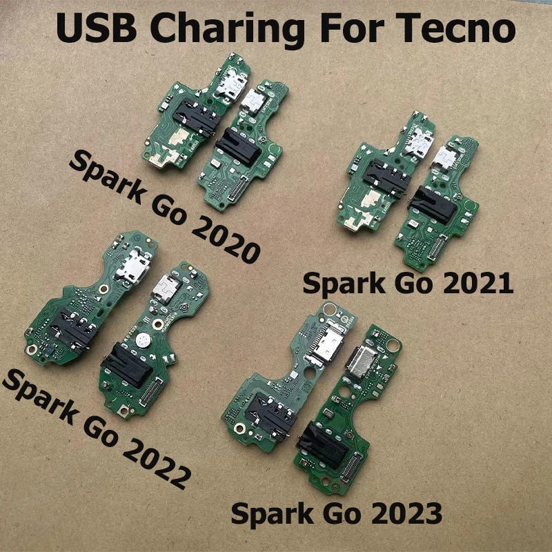 New For Tecno Spark Go 2022 USB Charging Dock Board PCB Charger Connector For Spark Go 2020 2021 2023 Flex Cable