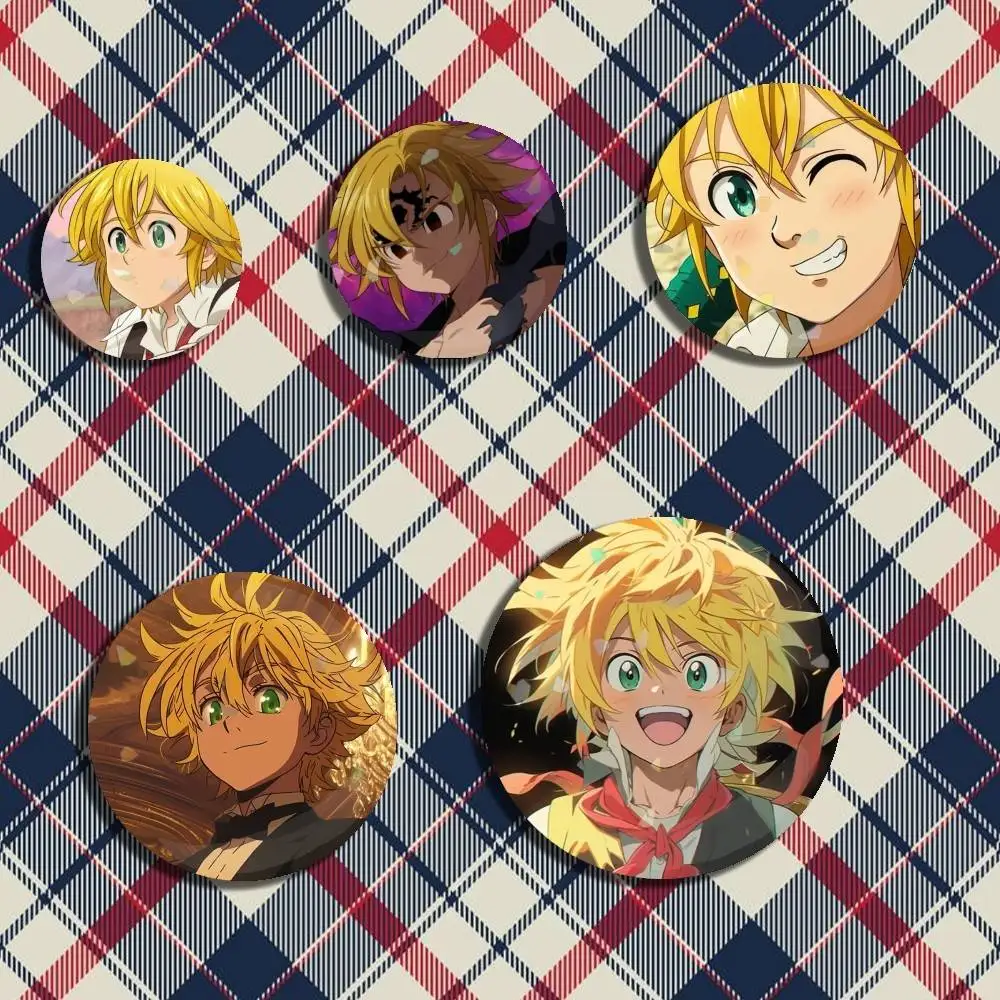 

The Seven Deadly Sins Meliodas Badge Stage Brooches onBackpack Clothes Handmade Round Enamel Pins for Jewelry Gift Bag Accessory