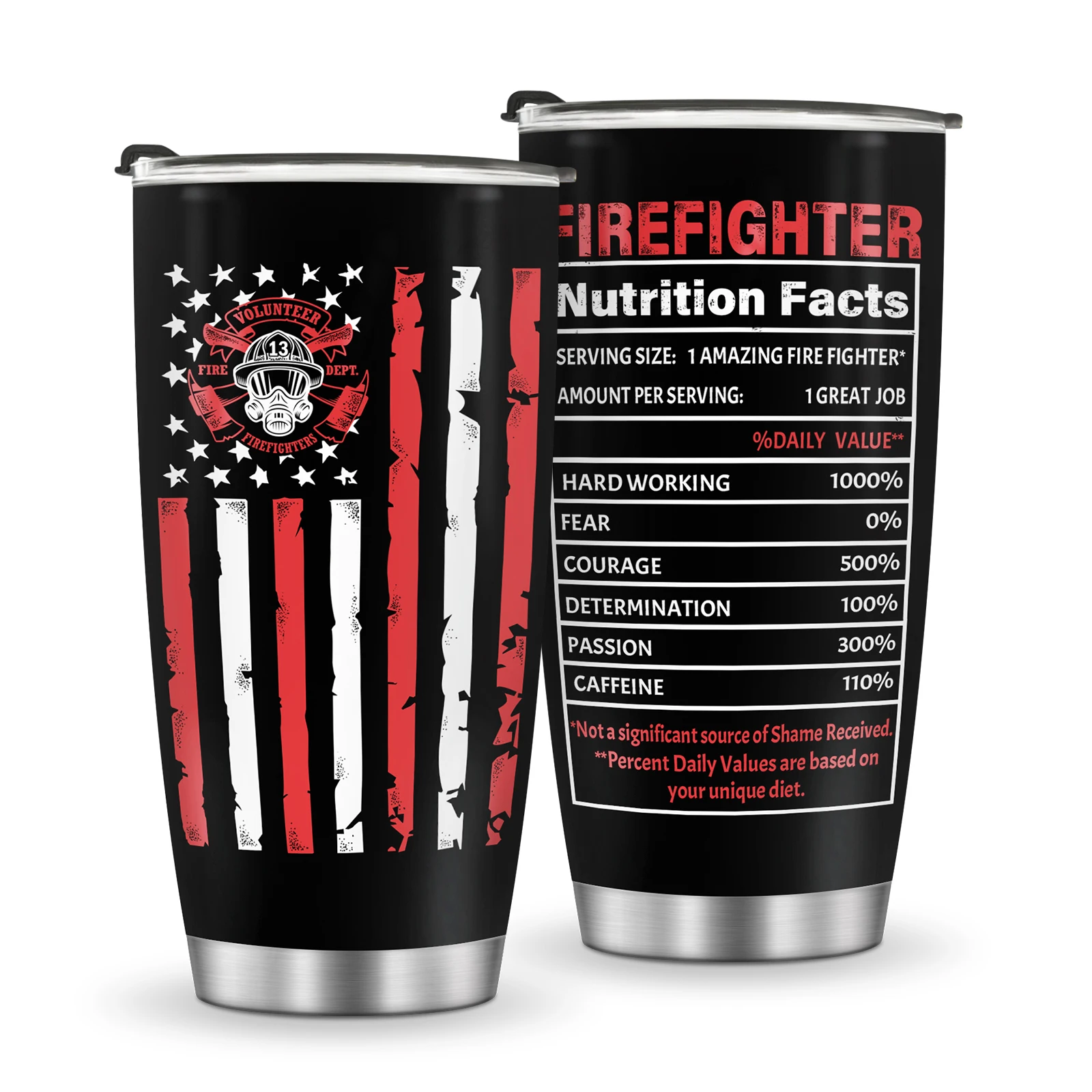 Foloda 1pc Mug Tumbler Gifts for Fire Firefighter Fireman Birthday Christmas Fathers Day Presents for Men Boy Dad Father