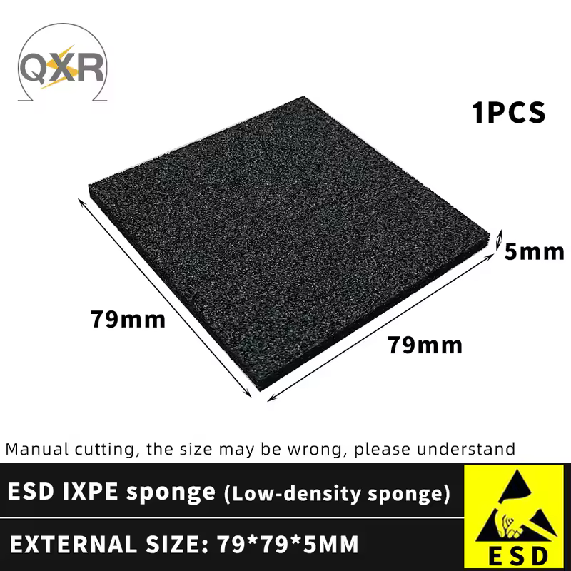 79X79MM black ESD low density IXPE sponge PCB board repair mat Solder stand mat semiconductor IC chip storage board - Image 8