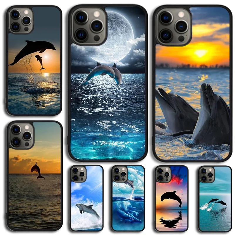 Funda protectora TPU para iPhone con diseño de delfines - imagen 4