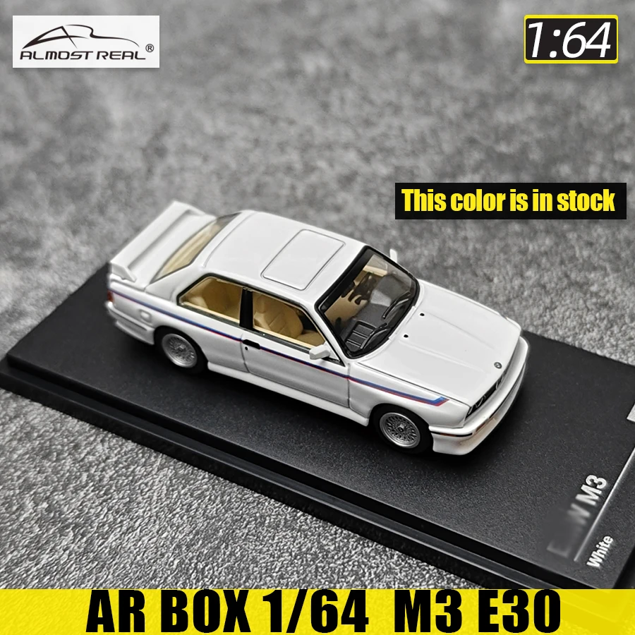 AR BOX 1/64 Almost Real M3 E30 Black diecast model car model