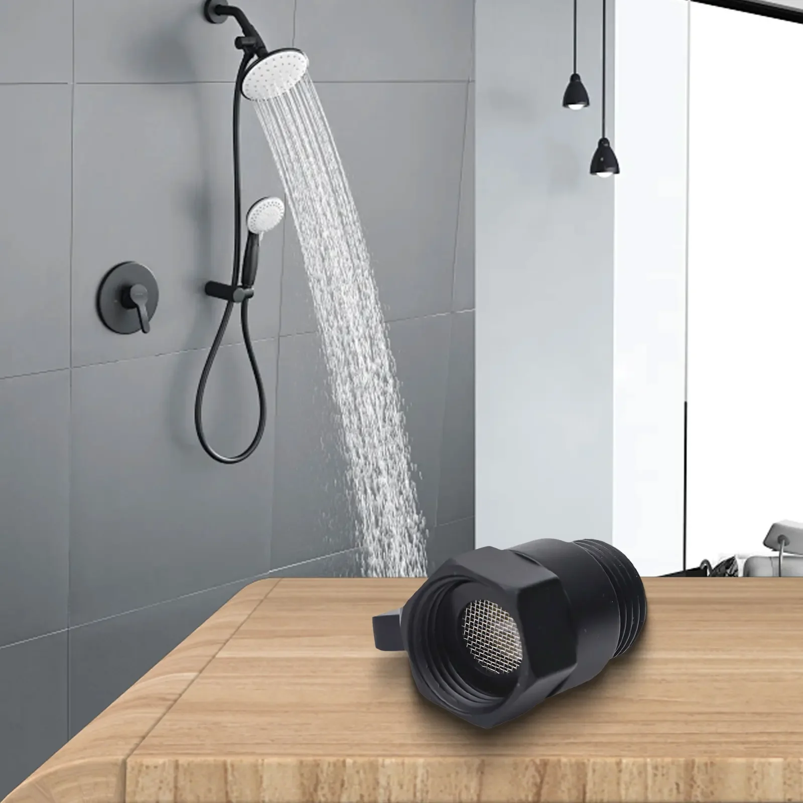 

Bathroom Water Control Brass Shower Head Valve Easy Installation Elegant Polished Finish Bathroom Water Flow Control