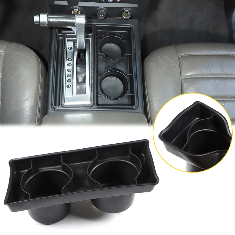 

For Hummer H2 2003-2007 ABS black car central control water cup holder storage box car interior accessories