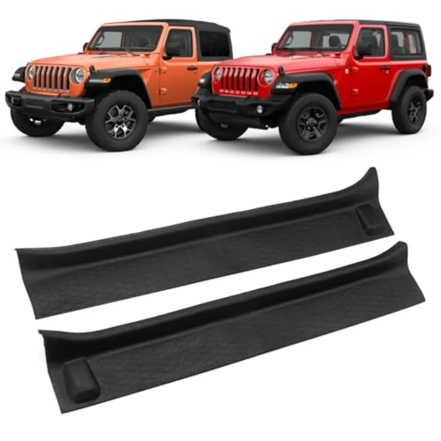 

Sill Guards Kit Rubber Entry Guards Protector for Wrangler U Gladiator Accessories Parts Sill Guards Edge, 2PCS