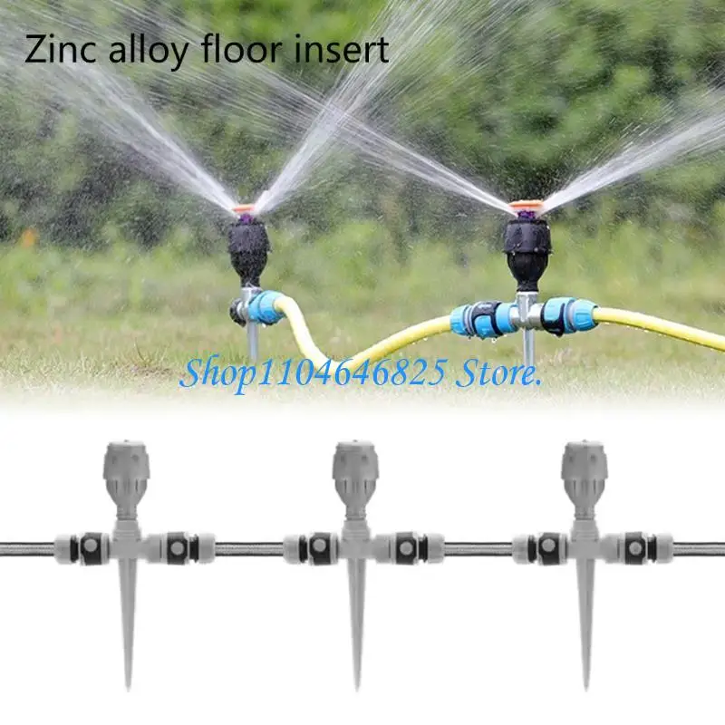 2Pcs Metal Lawns Sprinkler for Yard 360 Degree Large Area Adjustable Sprinkler Nozzle Automatic Garden Water Sprinkler