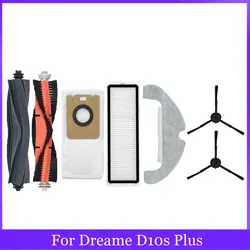 For Dreame D10s Plus Robot Vacuum Cleaner Hepa Filter Mop Cloth Rags Replacement Dust Bags Silicone Brush  Accessories