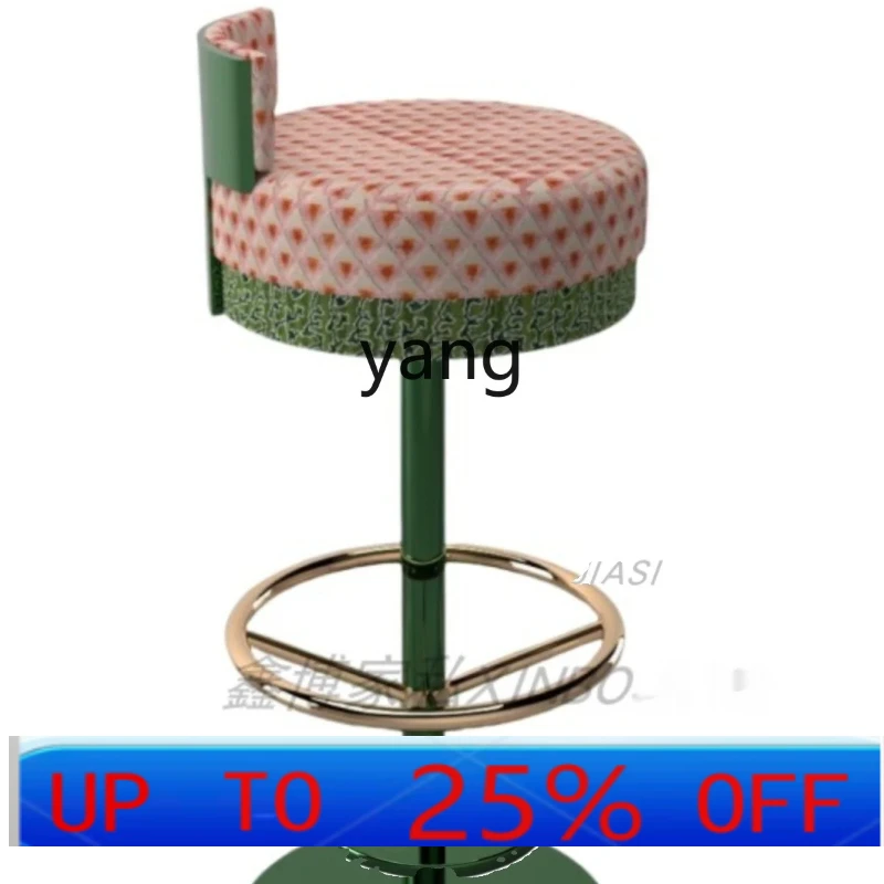 

LHH light luxury metal bar chair bar cafe front desk seat