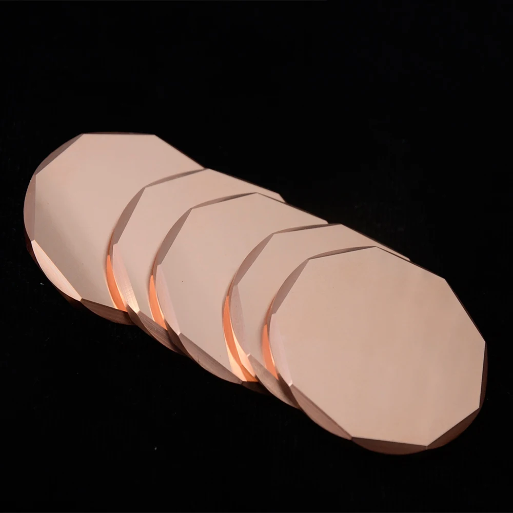 حواف معدنية مطحونة بجوانب متعددة ، فراغات عملات معدنية ، علامات حفر على كرات الجولف من النحاس ، سميكة ، 5 من 50