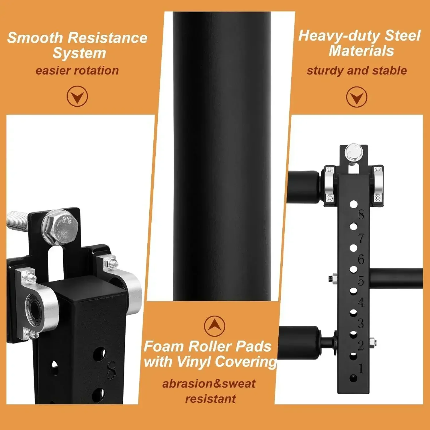 ماكينة تمديد وتجعيد الساق المثبتة - فتحة 1.02 بوصة و0.71 بوصة متوافقة مع 8 أوضاع قابلة للتعديل لتدريب الساق #6