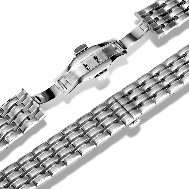 Reloj Shanghai para hombre, reloj mecánico automático, simple, de negocios, con correa de acero, resistente al agua, reloj de zafiro, reloj masculino SH3069