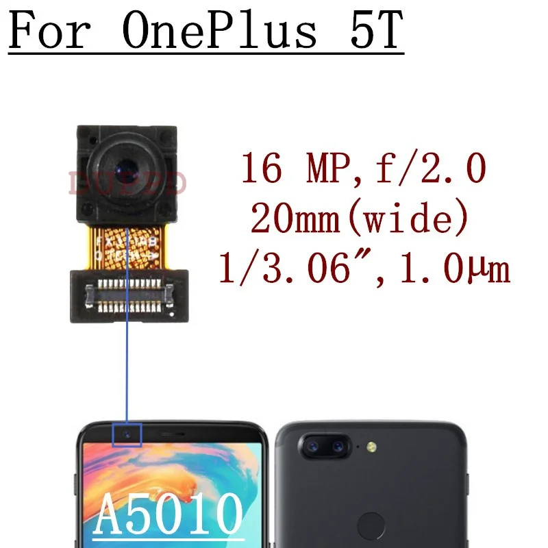 Front Rear Camera For OnePlus 5 5T A5000 A5010 Selfie Original Frontal Wide Backside Full Set Camera Module Spare