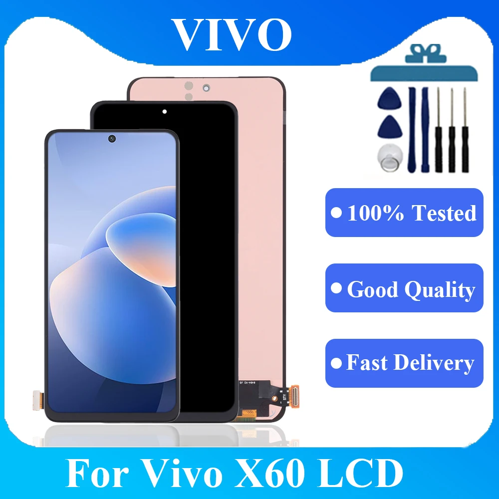 

Original AMOLED For vivo X60 lcd Touch Screen Digitizer Assembly For vivo X60 V2045 LCD Display replacement