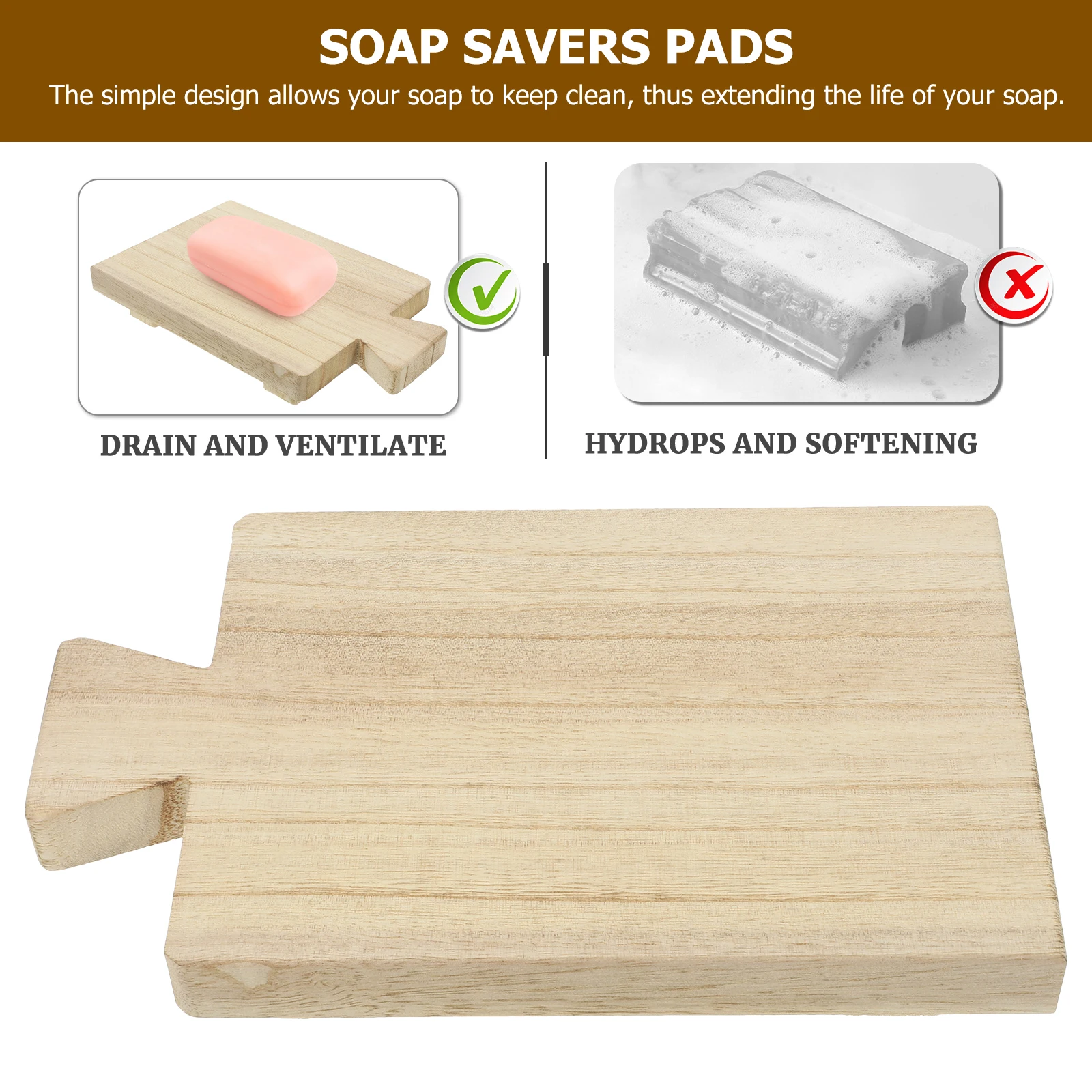 

Wooden Soap Tray Bathroom Decor Stand for Display Counter Creative Pedestal Ornaments