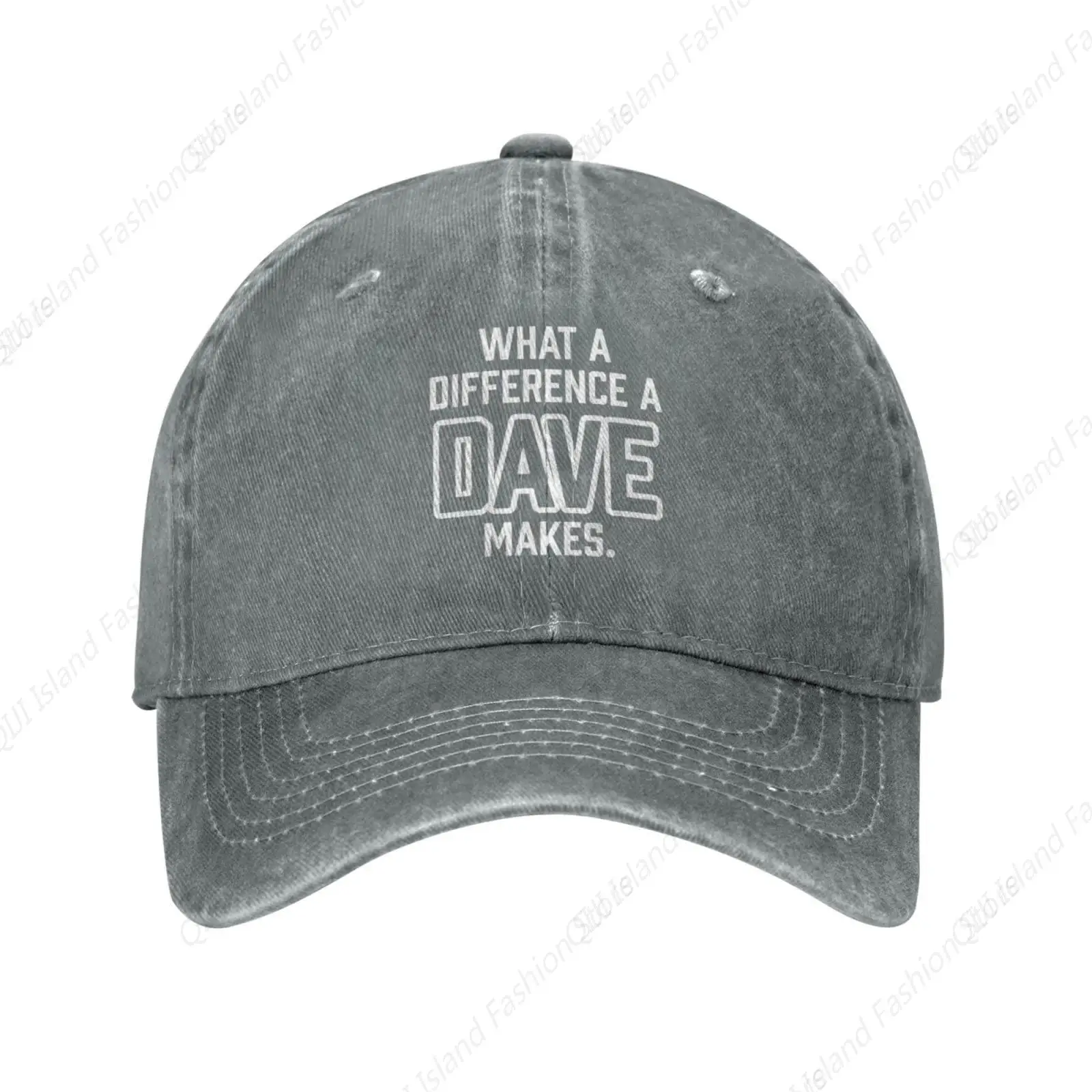 

What A Differences A Dave Makes Baseball Cap Vintage Unisex Style Washed Cotton Headwear Outdoor All Seasons Travel Hats Sports