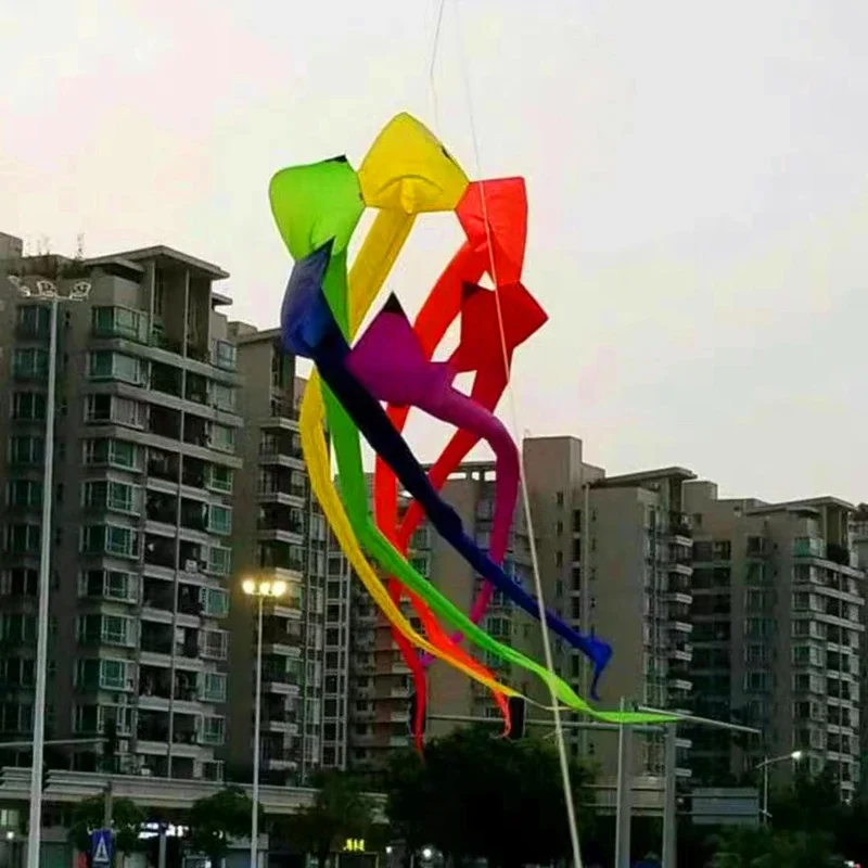 600cm arco-íris pipas windsock kite carretel voador ripstop náilon pipa diversão ao ar livre brinquedos esportivos profissional pipa ao ar livre parapente