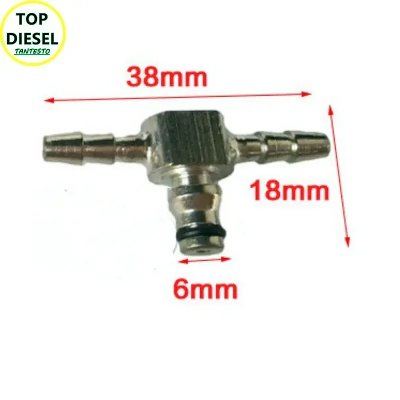 1pcs CRIN1 Common Rail Injector Solenoid Oil Return Connect Joints T/L Way for BOSCH 110