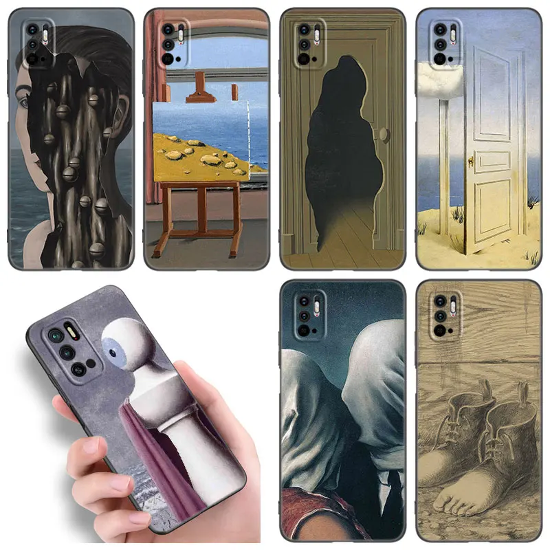 Rene Magritte Art Phone Case For Xiaomi Redmi Note 11E 11T 5 6 7 8 9 10 11 Pro 11S 4G 10T 5G 9S 10S 8T Soft TPU Black Cover