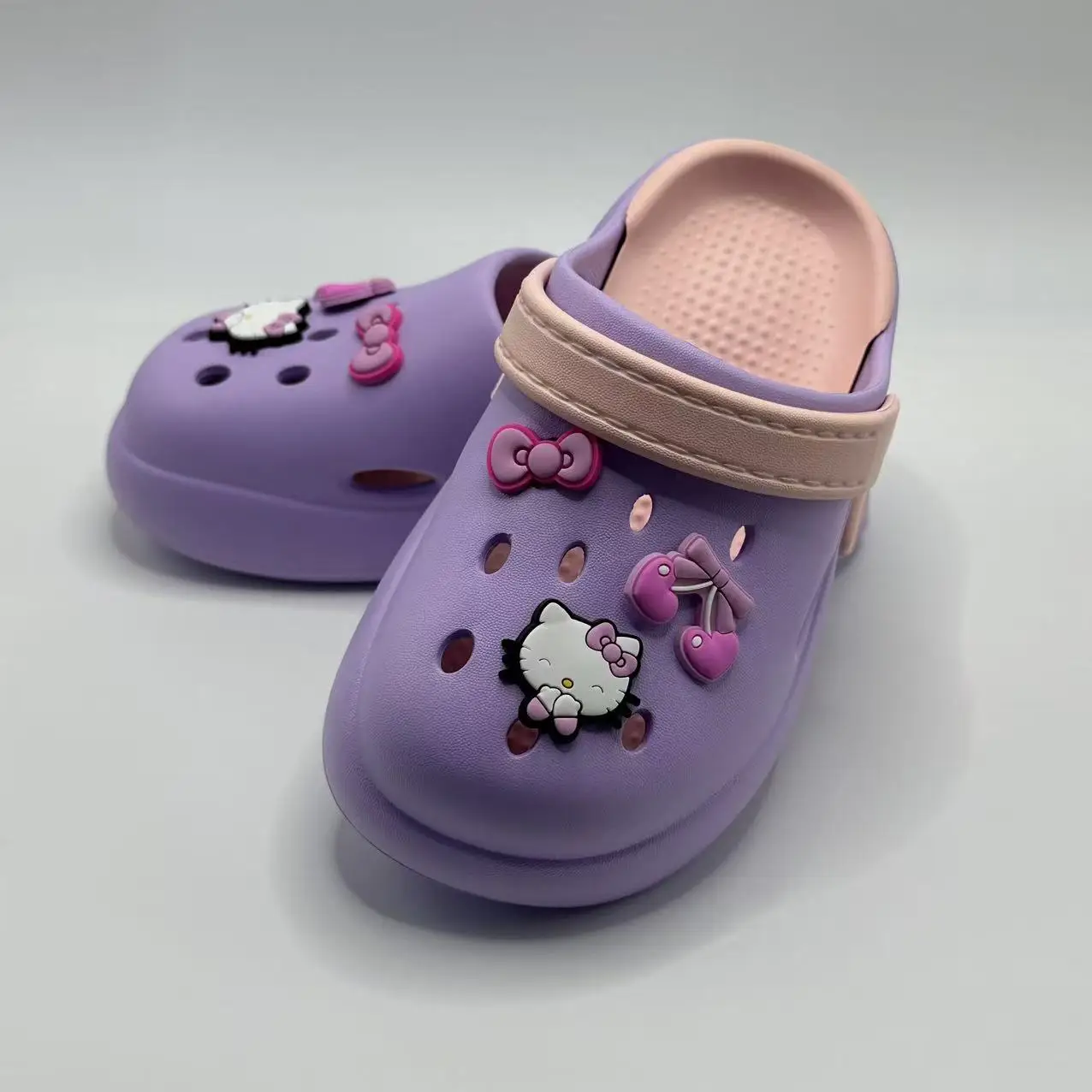 

Children's Garden Shoes Sandals Lightweight Non slip Hello Kitty Girls Cartoon Slide Cover Children's Slippers