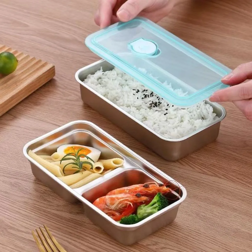 Edelstahl-Snackbehälter mit Deckeln Doppelkammer-Snackbox Auslaufsicher Wiederverwendbare Dressing-Box