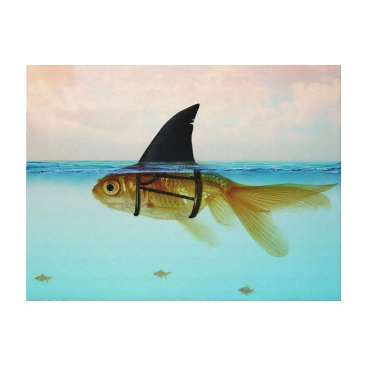 

Goldfish with a Shark Fin Throw Blanket decorative Fashion Sofas Blankets For Baby Blankets For Bed Blankets