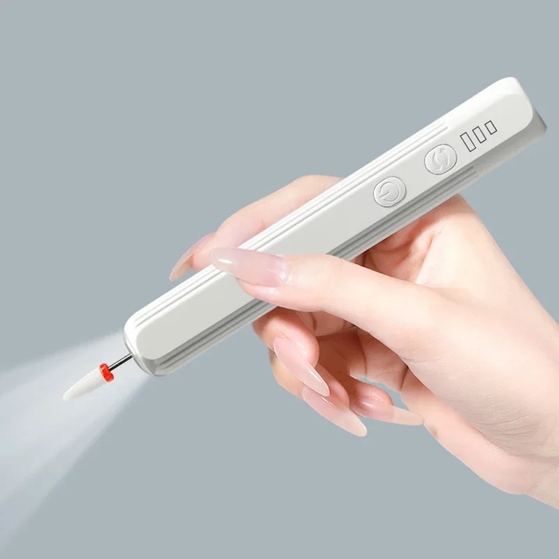 مطحنة مانيكير كهربائية متعددة الوظائف، مزيل أظافر احترافي وتلميع لإزالة الجلد الميت، أدوات مانيكير محمولة