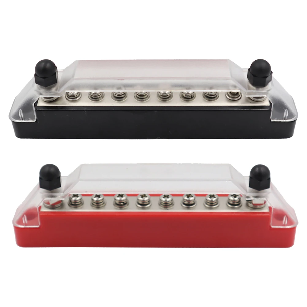 New 10 Way Style A Red & Black Universal Car Boat Marine Power Distribution Terminal Block Bus Bar 150A